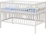 Dětská postýlka s kompletní výbavou 120 x 60 cm bílá Lunito Scarlett 