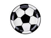 Talířky papírové "Fotbalový míč" 18 cm/6 ks