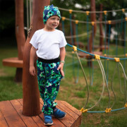 Rostoucí tepláky EasyFit Fotbal - modrá Esito