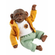 Guca 988 Reborn opička - realistická opička miminko s měkkým látkovým tělem - 32 cm