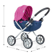 Dětský kočárek pro panenky Dori Prestige Milly Mally