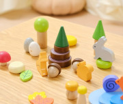 Dřevěné lesní bloky 58 kusů