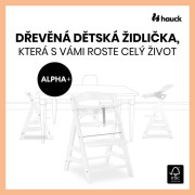 Dřevěná židle 2v1 Alpha+ Hauck