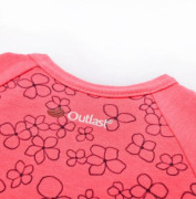 Overal tenký krátký tisk Outlast® UPF 50+ jahodový, kytičky