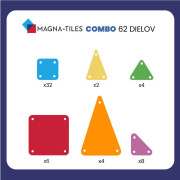 Magnetická stavebnice Combo 62 dílů