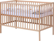Dětská postýlka přírodní s kompletní výbavou 120 x 60 cm Subra Scarlett