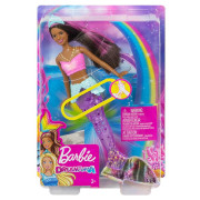 Barbie svítící mořská panna s pohyblivým ocasem ČERNOŠKA