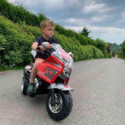 Dětská elektrická motorka Baby Mix Racer bílá