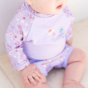 Plavky Happy Nappy kostýmek 3/4 rukáv Sunsuit Lilac Spring