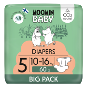 Moomin Baby 5 Maxi 10-16 kg (60 ks), eko plenky