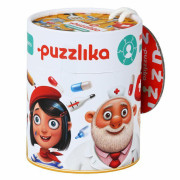 Naučné puzzle 21 dílů Puzzlika - Profese 1 (lékař, řemeslník, malířka)