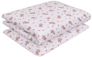 Dětské povlečení do postýlky 100 x 135 cm bavlněný satén Růžové květy Infantilo 