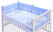 Dětská postýlka s kompletní výbavou Toro Scarlett 120 x 60 cm - modrá