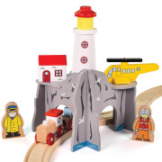 Tunel s majákem a heliportem Bigjigs Rail