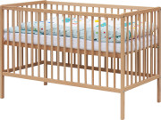 Dětská postýlka s kompletní výbavou 120 x 60 cm přírodní Papilo Scarlett 