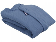 Letní spací pytel s nožičkami modrý mušelín 