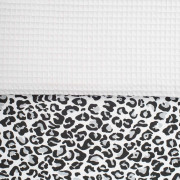 Dětská deka s výplní New Baby Vafle šedá leopard 80x102 cm