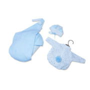 Obleček pro panenku miminko New Born velikosti 35-36 cm Llorens 2dílný modrý