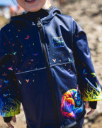 Softshellová bunda dětská Duhová kočka Wamu