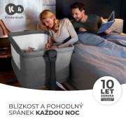 Dětská polohovatelná postýlka Neste grow Light Grey Full Wood Kinderkraft