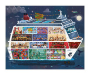 Puzzle Námořní plavba 2v1 100-200 ks Janod