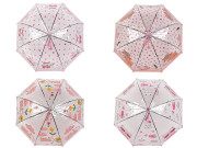 Dětský průhledný vystřelovací deštník kočka