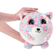 Plyšové skákací kulaté zvířátko s třpytivýma očima 30 cm