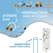 Nástěnné samolepky do dětského pokoje, Tractors on street Sipo