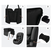 Skládací stolek do auta s kapsou na tablet černý Sipo