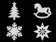 Dřevěné dekorace vánoční k zavěšení/domalování 