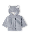 Kabátek kojenecký chlupatý s podšívkou, Minoti, šedá