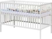 Dětská postýlka s kompletní výbavou bílá 120 x 60 cm Dambi Scarlett 