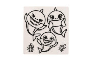 Okenní samolepky a omalovánky Baby Shark s barvami