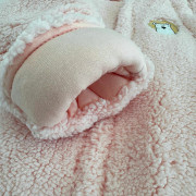 Zimní dívčí kojenecká kombinéza, kapuce s ušima Pidilidi Pink