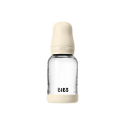 Antikoliková skleněná láhev se silikonovým dudlíkem 120 ml BIBS