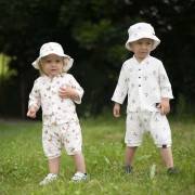 Dětské bílé kraťasy mušelín Motýlek Esito