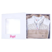 Novorozenecká sada smyk Outlast® Sv. hnědé květy/latte Little Angel