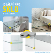 Ochrana rohů a hran skleněného nábytku šedá pěnová, sada 4 ks Sipo