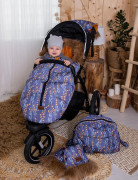 Rukavice EMMIK květinky Emitex MODRÉ