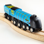 Dřevěná replika lokomotivy Mallard + 3 koleje Bigjigs Rail