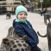 Zimní čepice spadená mint Esito