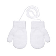 Zateplené zimní rukavice se šňůrkou třpytivé 4 - 6 let