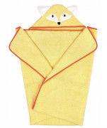 Dětská osuška s kapucí Liška žlutá