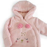 Zimní dívčí kojenecká kombinéza Pidilidi Pink