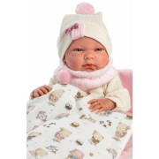 New Born holčička 73884 Llorens - realistická panenka miminko - 40 cm