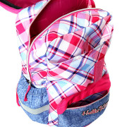 Školní batoh Hello Kitty - Růžový s modrým jeans