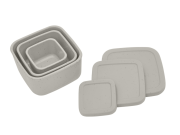 Sada boxů na svačinu 3 ks Platinum Silicone KikkaBoo