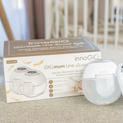 Přenosná elektrická odsávačka mateřského mléka GIOmum Line Discreet Light Double innoGIO
