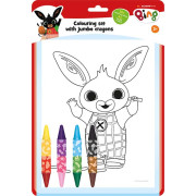 Omalovánkový set s oboustrannými voskovkami Bing