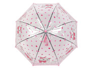 Dětský průhledný vystřelovací deštník kočka